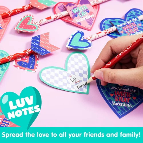 Vista 5 de JOYIN - 36 tarjetas de regalo del Día de San Valentín con flecha de Cupido de lápiz, para intercambio de San Valentín y premios de fiesta