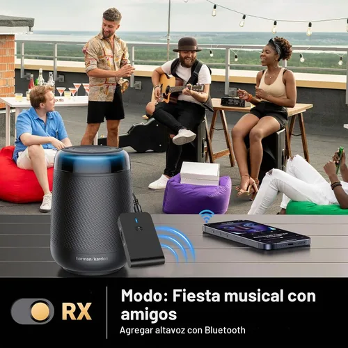 Vista 6 de Transmisor Bluetooth para TV PC, adaptador de audio Bluetooth 2 en 1 receptor de música