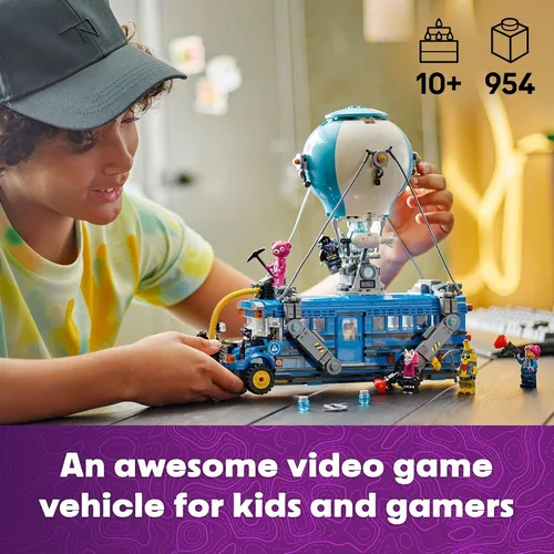 Vista 2 de LEGO Fortnite - Juguete de construcción de autobús de batalla – Juguete coleccionable de Fortnite para niños y niñas, a partir de 10 años – Juego