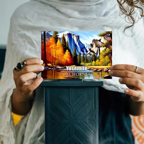 Vista 5 de PARTH iMPEX Juego de postales de 63 parques nacionales de Estados Unidos, pósteres de viaje vintage, kit de collage estético de pared, tarjetas
