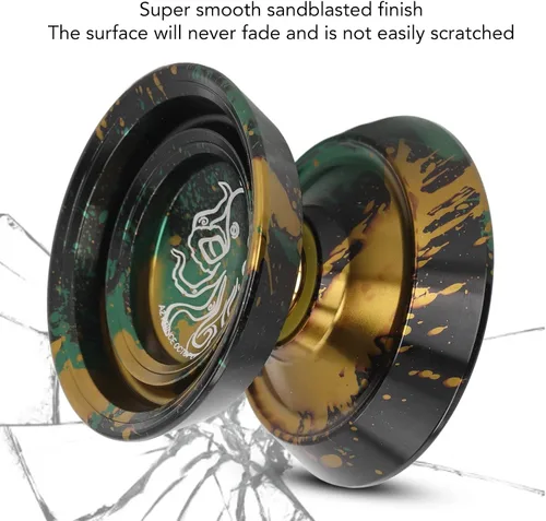 Vista 4 de Yoyo que no responde, Yoyo de metal para adultos jugadores avanzados de Yoyo, Yoyo profesional con 3 guantes de cuerdas Yoyo, bola Yoyo para niños