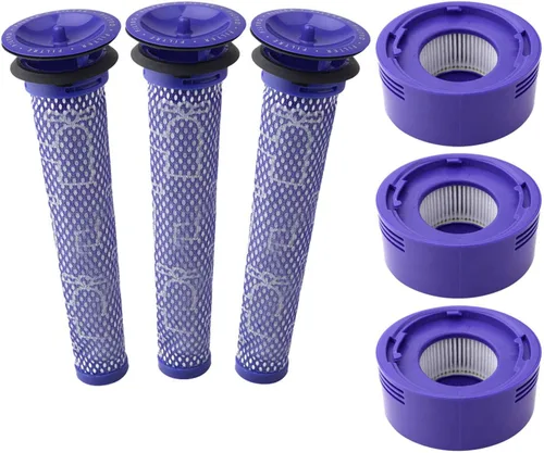 Vista 7 de Hechuang Kit de filtros para aspiradora Dyson V7, V8 Animal y Absoluta, 2 piezas de repuesto (DY-96566101) y 2 paquetes de post- filtro (DY-96747801)