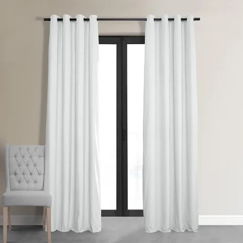 Vista 14 de Half Price Drapes VPCH-110602-84-GRBO cortinas oscurecedoras de ojales terciopelo