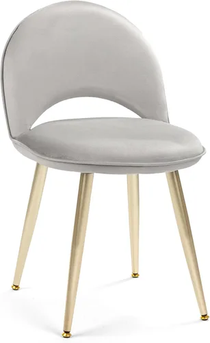 Vista 13 de Silla de tocador de terciopelo negro con respaldo pequeño, taburete de maquillaje, sillas acentuadas con botones sin ruedas, taburete de tocador