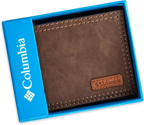 Vista 7 de Columbia Billetera plegable para hombre, múltiples ranuras para tarjetas, ventana de identificación