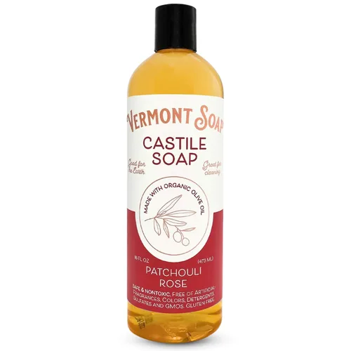 Vista 21 de Vermont Castile Jabón Lavanda, jabón líquido suave para pieles sensibles y gel de baño natural, champú orgánico para cabello graso, aloe castilla