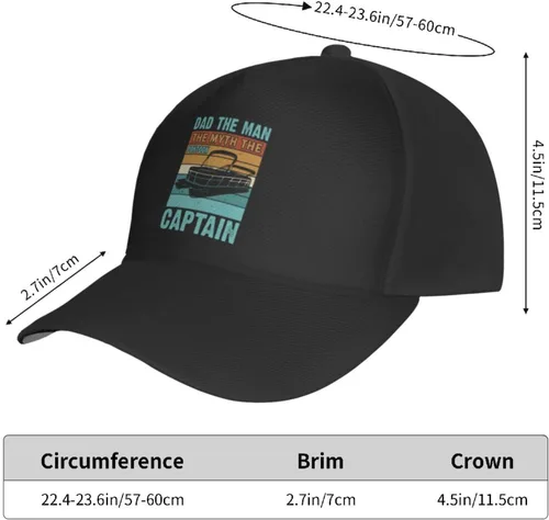 Vista 5 de LIFANGMI Dad The Man The Myth The Pontoon Captain Baseball Cap for Men Women Breathable Baseball Caps Casual Outdoor Hat Adjustable Trucker Hats Dad