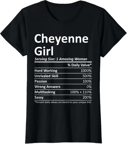 Vista 41 de CHEYENNE GIRL WY WYOMING - Camiseta divertida de regalo de City Home Roots USA, Negro, S