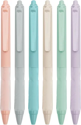 Vista 9 de Linbsunne - Bolígrafos de punta media de 1 mm con agarre súper suave para hombres y mujeres, bolígrafo retráctil negro (paquete de 12)