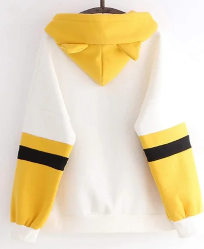 Vista 3 de Sudadera con capucha para mujeres y adolescentes, diseño animé de animales estilo cosplay