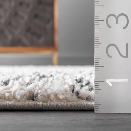 Vista 2 de nuLOOM Lacey - Alfombra decorativa geométrica marroquí, 2 x 3, color blanco roto