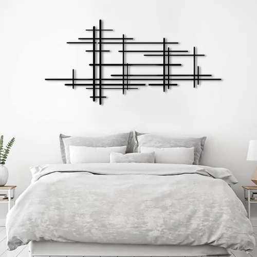 Vista 4 de Arte de pared de metal, arte de pared geométrico de metal, arte de pared geométrico, decoración de pared geométrica de metal, arte abstracto
