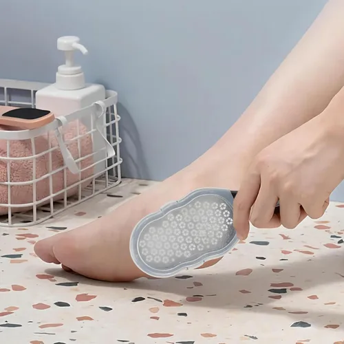 Vista 6 de 2 limas de pies con recolector de piel, raspador de pies de acero inoxidable, removedor de callos, pedicura, rallador de pies, limpiador de piel