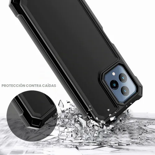 Vista 6 de NZND Funda para T-Mobile REVVL 6 5G / REVVL 6X 5G con [Protector de Pantalla Incorporado], Funda Bumper Protectora Rugosa Resistente a Golpes