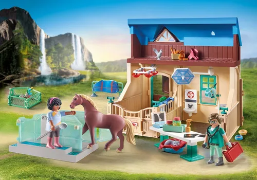Vista 5 de Playmobil Caballos de la Cascada - Terapia Ecuestre y Práctica Veterinaria