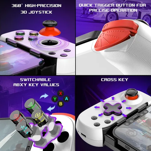 Vista 2 de arVin Wireless Controller for iPhone/iPad/iOS/Android/Tablet/PC/Switch, Phone Game Controller Joystick for Xbox Cloud Gaming/PS Remote Play/Steam