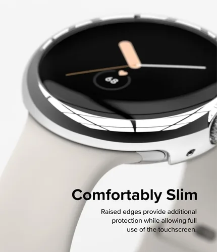 Vista 4 de Ringke Delgado [material antiamarillento/paquete de 2] compatible con la funda de Google Pixel Watch, funda resistente y transparente sólida +