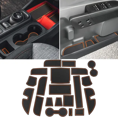 Vista 10 de Auovo Inserto para Portavasos Compatible con Accesorios Ford Maverick 2022 2023 2024 2025 Forros para Portavasos de Consola Central Forros para Negro