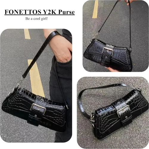 Vista 6 de Y2K - Bolso punk funk, bolso cruzado gótico Sourpuss Sfly único, novedoso bolso de hombro para mujer, bolso de hombro para niñas