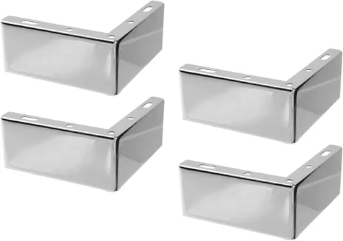 Vista 14 de Geesatis 4 patas doradas para muebles de diseño minimalista, patas de metal para muebles de 4.3 pulgadas de longitud para gabinete, sofá, mesa