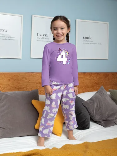 Vista 24 de Camisetas de unicornio para 4º cumpleaños para niñas pequeñas, camiseta de 4 años y cuarto