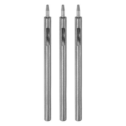 Vista 34 de HARFINGTON Perforadora de cuero de 0.020 in, recta, redonda, con ojales, remache a presión, fijador para cuero, artesanía, ropa, bolso, cortina