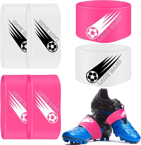 Vista 11 de Patelai 4 piezas de cubierta de cordón para tacos de fútbol, banda de zapato de fútbol, cubierta de zapato de fútbol, bandas de taco de fútbol
