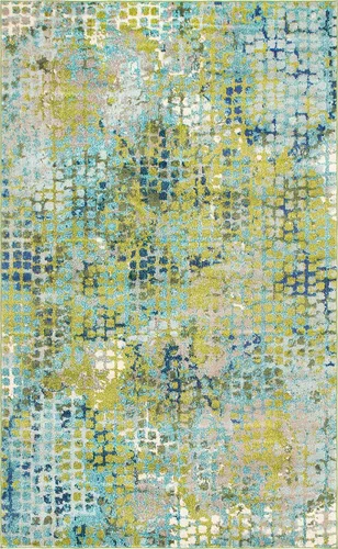 Vista 28 de Tapete Unique Loom colección Jardin para múltiples áreas, abstracta, vibrante, Polipropileno, Gris/Marrón