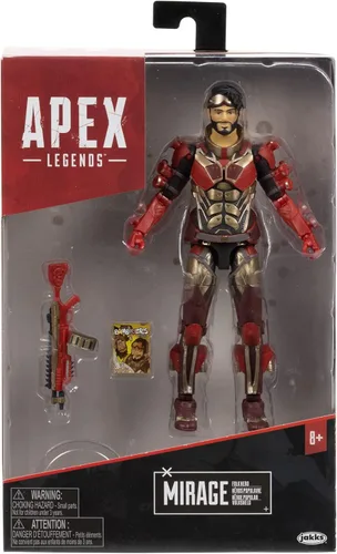 Vista 6 de Apex Legends Mirage Figura de acción coleccionable de 6 pulgadas (Legendary: Folk Hero)