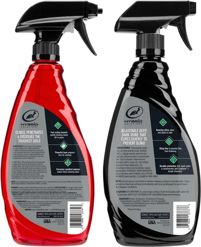 Vista 2 de Turtle Wax Hybrid Solutions HyperForam - Limpiador de ruedas y revestimiento acrílico de grafeno para neumáticos - Limpia y prepara neumáticos