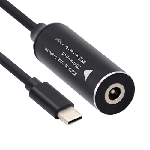 Vista 10 de cablecc 0.098x0.028 in Entrada DC Jack a USB-C Tipo-C Cable de carga de enchufe de alimentación para PD 9V 15V 20V 65W Teléfono portátil