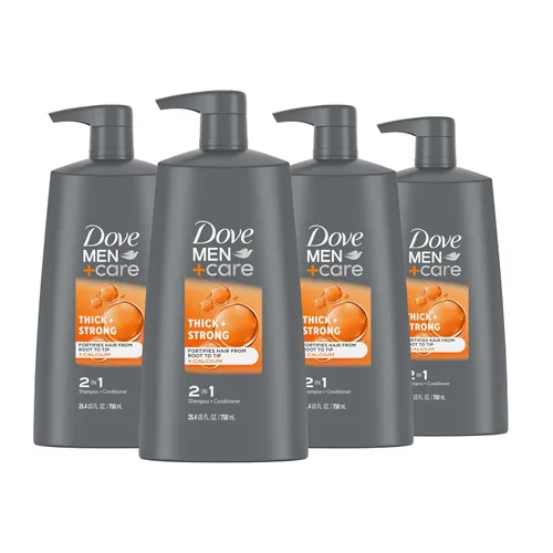 Vista 8 de DOVE MEN + CARE Champú y acondicionador fortificante 2 en 1 para cabello resistente y más grueso, grueso y fuerte con cafeína ayuda a fortalecer