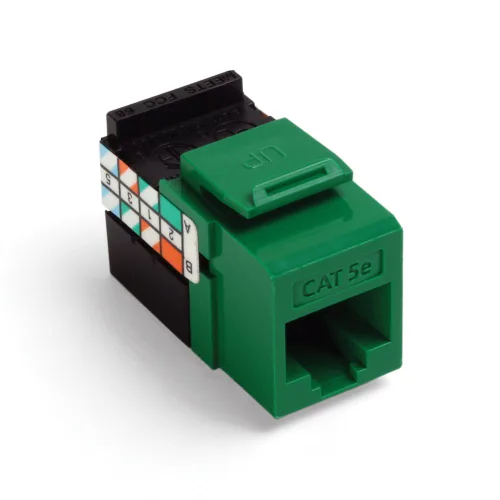 Vista 23 de Leviton Adaptador QuickPort de 8 cables Cat 5e, enchufe Jack, paquete de 10, 5G108-AW5, blanco