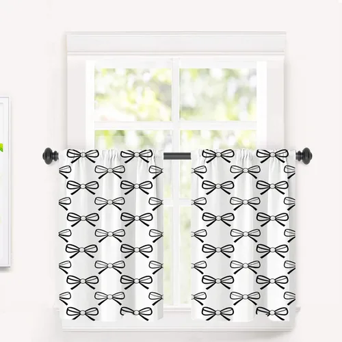 Vista 116 de Cortinas opacas de poliéster multicapa marrón con diseño de bosque natural, 2 unidades, 26 x 24 pulgadas