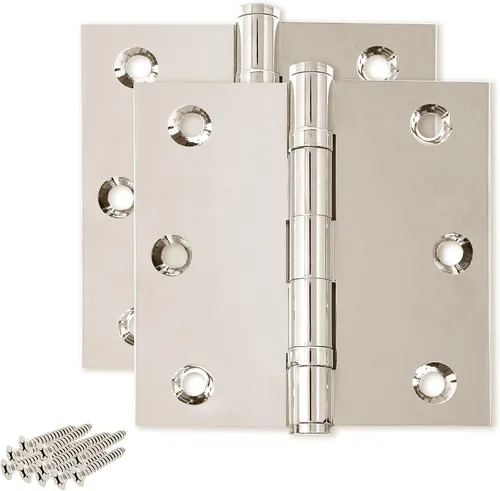 Vista 14 de Solid Brass Door Hinge Heavy Duty Ball Bearing 3.5 x 3.5 Inch - Set of 2 Hinges (Antique Brass)