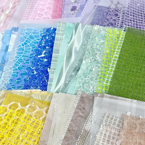 Vista 7 de PRSTINCOL 90 hojas de papel de álbum de recortes con tela de malla, paquete de 6 papeles estéticos variados para álbumes de recortes, suministros
