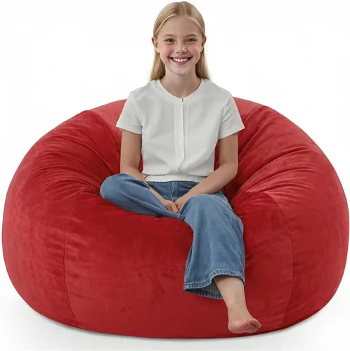 Vista 59 de Silla de Puf de 2 pies, Sillas de Puf Cómodas con Relleno de Espuma Viscoelástica, Sofá de Puf Esponjoso con Cubierta de Terciopelo Holandés, Sillas