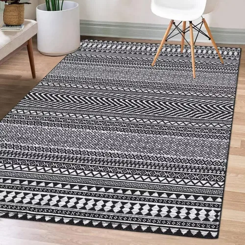 Vista 9 de GlowSol Alfombra de pasillo de 2 x 6 pies, moderna geométrica, suave, lavable, antideslizante, para interiores, cocina, sala de estar, dormitorio