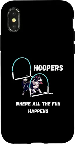 Vista 4 de iPhone 15 Dog Agility Dog Hoopers all the fun happens border collie Case