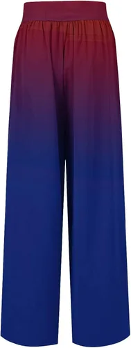 Vista 3 de Pantalones deportivos ajustados para mujer, holgados, cómodos, de cintura alta, pierna ancha, cintura elástica, color liso, pantalones casuales