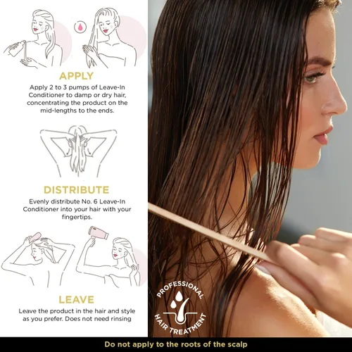 Vista 7 de Acondicionador sin enjuague, protector de calor profesional para reparar el cabello, fortalece, nutre, hidrata y repara la estructura del cabello