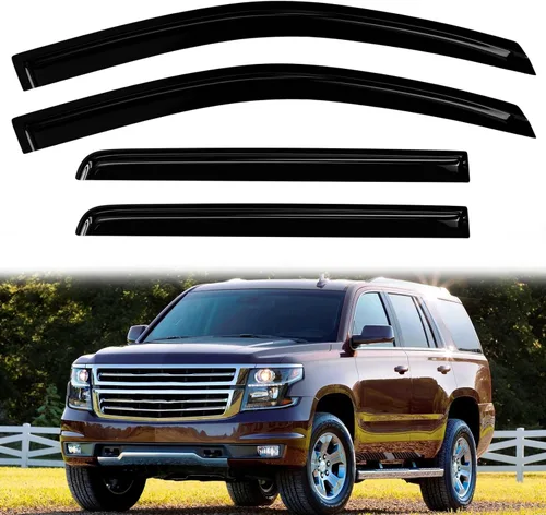 Vista 12 de 4 protectores de lluvia para Chevy Equinox 2010-2017, viseras de ventana, deflectores, parasoles, cinta de ventilación en canal hacia fuera