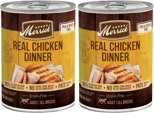 Vista 13 de Merrick Alimento enlatado natural y de primera calidad sin granos, receta húmeda suave y saludable, cena de carne de res real de Texas