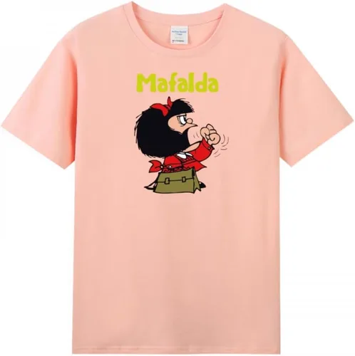 Vista 7 de Camiseta de manga corta Mafalda Fighting para mujeres adultas Negro
