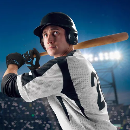 Vista 6 de HANDLANDY Guantes de bateo de béisbol para adultos y jóvenes, guantes de bateo de sóftbol con agarre transpirable para hombres, niños y niñas