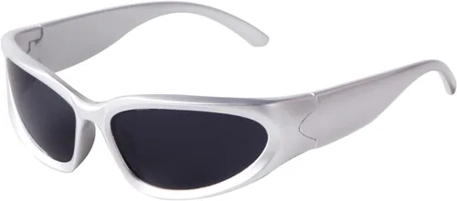 Vista 7 de ADE WU Gafas de sol envolventes de moda para mujeres y hombres Marco beige/lente marrón