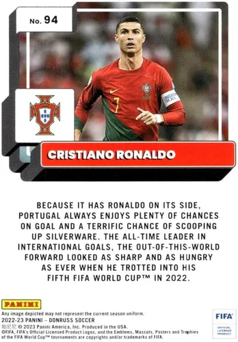Vista 2 de DONRUSS FIFA #94 CRISTIANO RONALDO PORTUGAL FÚTBOL PORTUGAL 2022-23 TARJETA COMERCIAL DE FIFA