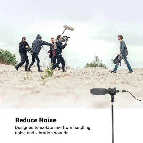 Vista 3 de SmallRig Montaje de choque para micrófono con pinza de zapata fría para zapatos de cámara y postes de pluma 1859 Compatible con soportes de zapata