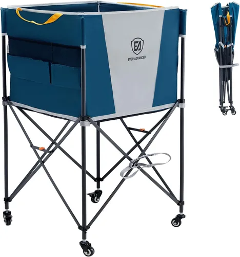 Vista 9 de EVER ADVANCED Carrito de almacenamiento de bolas rodantes, ruedas con cerradura, 33 x 22.8 pulgadas/45 x 25 pulgadas, plegable, para garaje,