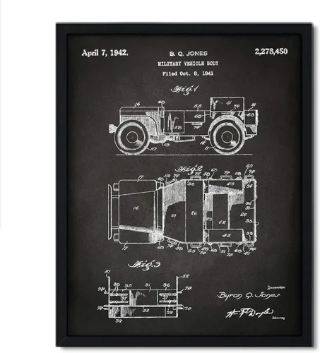 Vista 59 de Andaz Press Póster de decoración de pared con estampado de patente de pizarra, 8.5 x 11 pulgadas, aviones, trenes, automóviles, póster de patente